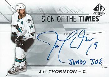 2016-17 SP Authentic - Sign of the Times Inscriptions #SOTT-JT Joe Thornton Front