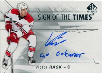 2016-17 SP Authentic - Sign of the Times Inscriptions #SOTT-VR Victor Rask Front