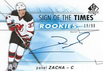 2016-17 SP Authentic - Sign of the Times Rookies #SOTR-PZ Pavel Zacha Front