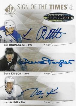 2016-17 SP Authentic - Sign of the Times 6 #ST6-KINGS Wayne Gretzky / Marcel Dionne / Rob Blake / Luc Robitaille / Dave Taylor / Jari Kurri Back