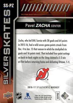 2016-17 SP Authentic - Silver Skates #SS-PZ Pavel Zacha Back