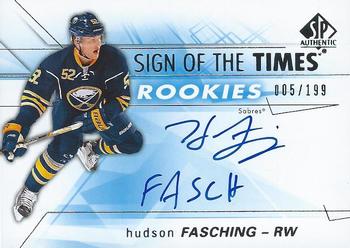 2016-17 SP Authentic - Sign of the Times Rookies Inscriptions #SOTR-HF Hudson Fasching Front