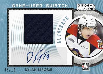 2014-15 In The Game Heroes & Prospects - Game Used Auto Jersey Blue #GUJ-04 Dylan Strome Front