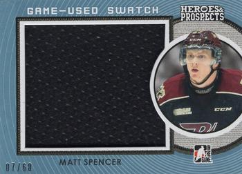 2014-15 In The Game Heroes & Prospects - Game Used Jersey Blue #MS1 Matt Spencer Front
