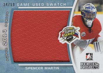 2014-15 In The Game Heroes & Prospects - Subway Super Series Jersey Blue #SSJ-24 Spencer Martin Front