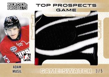 2014-15 In The Game Heroes & Prospects - Top Prospects Game Used Patch Gold #TPP-01 Adam Musil Front