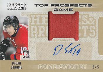 2014-15 In The Game Heroes & Prospects - Top Prospects Game Used Auto Jersey Gold #TPJA-05 Dylan Strome Front