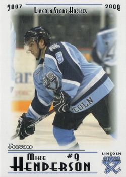 2007-08 Blueline Booster Club Lincoln Stars (USHL) Series 1 #7 Mike Henderson Front
