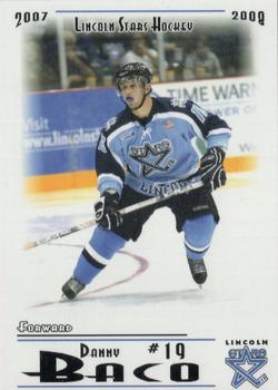 2007-08 Blueline Booster Club Lincoln Stars (USHL) Series 1 #15 Danny Baco Front