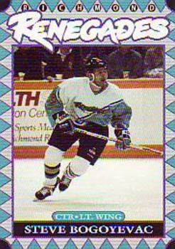 1993-94 Richmond Renegades (ECHL) #16 Steve Bogoyevac Front