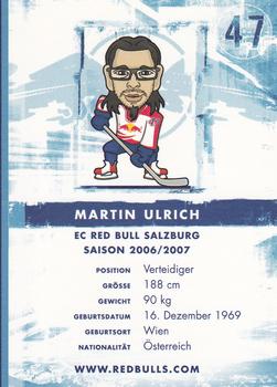 2006-07 Austrian EC Red Bull Salzburg #NNO Martin Ulrich Back