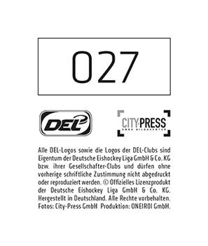2015-16 Playercards Stickers (DEL) #27 Jens Baxmann Back