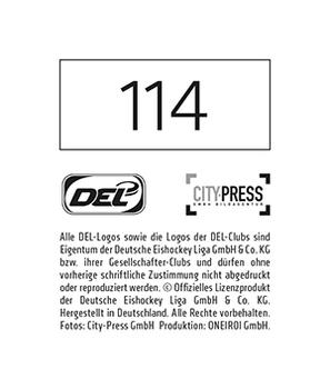 2015-16 Playercards Stickers (DEL) #114 Bjorn Barta Back