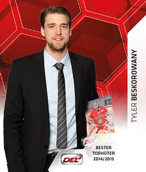 2015-16 Playercards Stickers (DEL) #387 Tyler Beskorowany Front