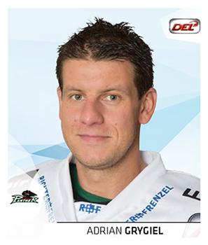 2014-15 Playercards Stickers (DEL) #016 Adrian Grygiel Front