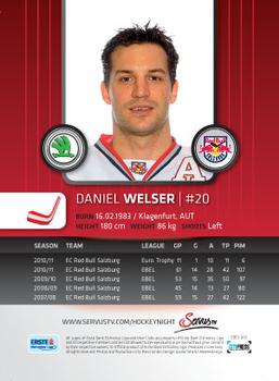 2011-12 Austrian EBEL #EBEL-002 Daniel Welser Back