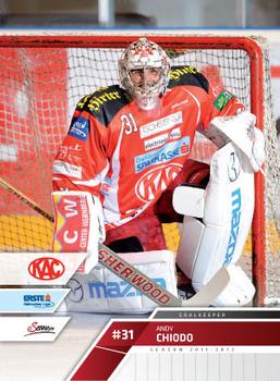 2011-12 Austrian EBEL #EBEL-019 Andy Chiodo Front