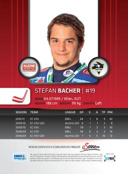 2011-12 Austrian EBEL #EBEL-059 Stefan Bacher Back