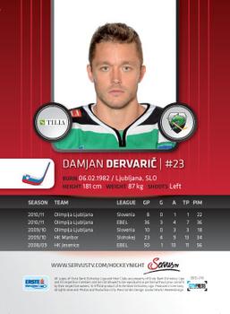 2011-12 Austrian EBEL #EBEL-078 Damjan Dervaric Back