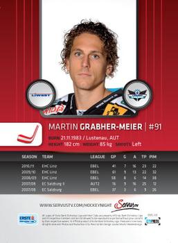 2011-12 Austrian EBEL #EBEL-126 Martin Grabher-Meier Back