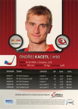 2011-12 Austrian EBEL #EBEL-181 Ondrej Kacetl Back