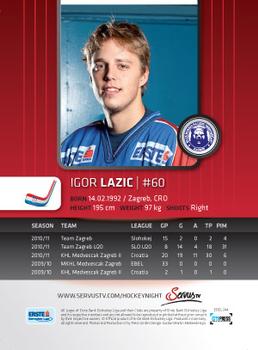 2011-12 Austrian EBEL #EBEL-244 Igor Lazic Back