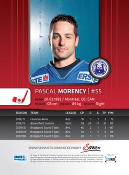 2011-12 Austrian EBEL #EBEL-245 Pascal Morency Back