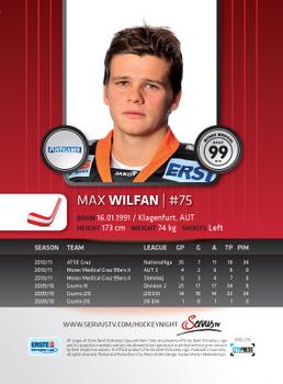 2011-12 Austrian EBEL #EBEL-259 Max Wilfan Back