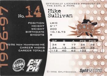 1996-97 SplitSecond Toledo Storm (ECHL) #NNO Mike Sullivan Back