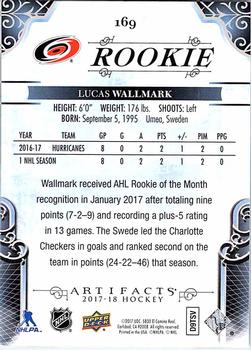 2017-18 Upper Deck Artifacts #169 Lucas Wallmark Back
