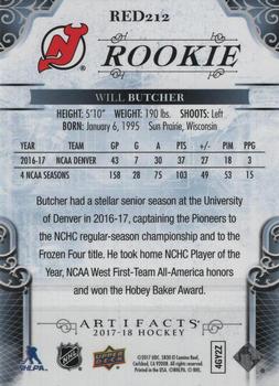 2017-18 Upper Deck Artifacts #RED212 Will Butcher Back