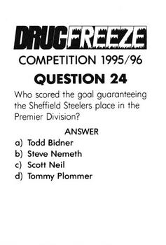 1995-96 Sheffield Steelers (BNL) #NNO Tony Hand Back