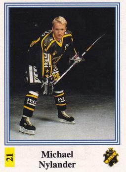 1991-92 Semic Elitserien (Swedish) Stickers #21 Michael Nylander Front