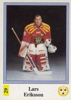 1991-92 Semic Elitserien (Swedish) Stickers #29 Lars Eriksson Front