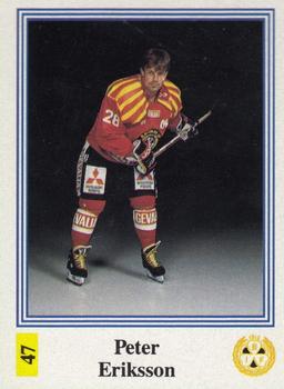 1991-92 Semic Elitserien (Swedish) Stickers #47 Peter Eriksson Front