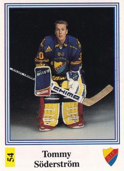 1991-92 Semic Elitserien (Swedish) Stickers #54 Tommy Soderstrom Front