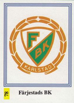 1991-92 Semic Elitserien (Swedish) Stickers #78 Farjestads BK/Team Emblem Front