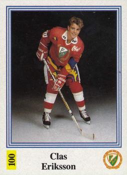 1991-92 Semic Elitserien (Swedish) Stickers #100 Clas Eriksson Front