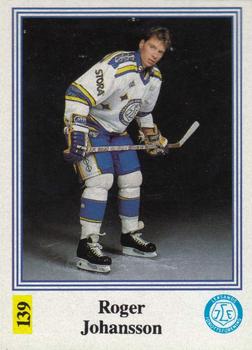 1991-92 Semic Elitserien (Swedish) Stickers #139 Roger Johansson Front