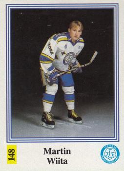 1991-92 Semic Elitserien (Swedish) Stickers #148 Martin Wiita Front