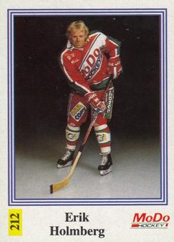1991-92 Semic Elitserien (Swedish) Stickers #212 Erik Holmberg Front