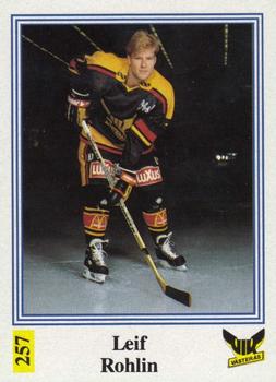 1991-92 Semic Elitserien (Swedish) Stickers #257 Leif Rohlin Front