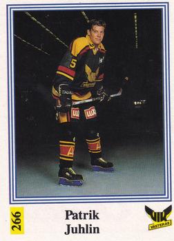 1991-92 Semic Elitserien (Swedish) Stickers #266 Patrik Juhlin Front