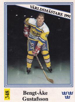 1991-92 Semic Elitserien (Swedish) Stickers #348 Bengt-Ake Gustafsson Front