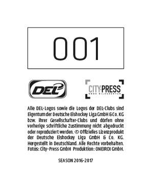2016-17 Playercards Stickers (DEL) #1 DEL Logo Back