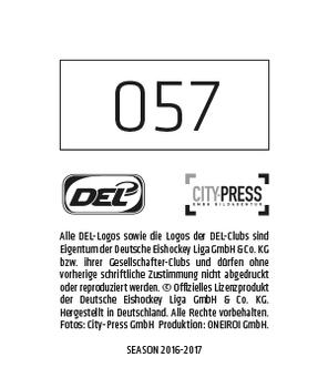 2016-17 Playercards Stickers (DEL) #57 Bremerhaven Logo Back