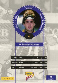1999-00 Czech OFS #6 Roman Cechmanek Back