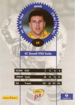 1999-00 Czech OFS #64 Roman Stantien Back
