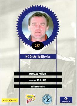 1999-00 Czech OFS #277 Jaroslav Parizek Back