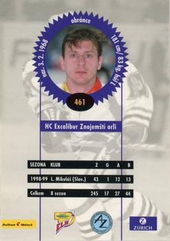 1999-00 Czech OFS #461 Pavol Valko Back